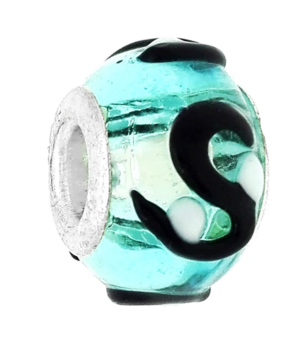 

Zawieszka beads szklany transparentny błękit
