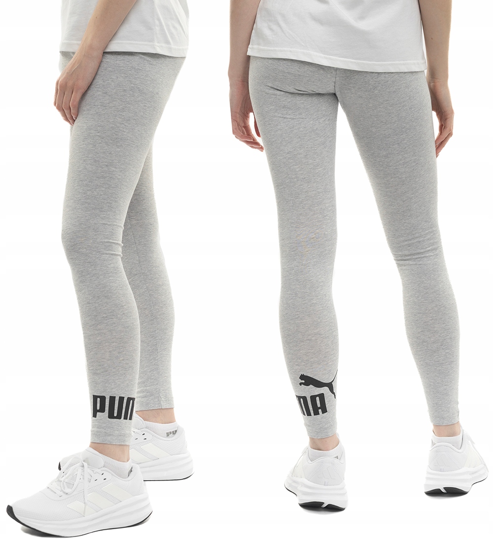 Legginsy Damskie Sportowe Puma Getry Sportowe Treningowe Szare roz. S