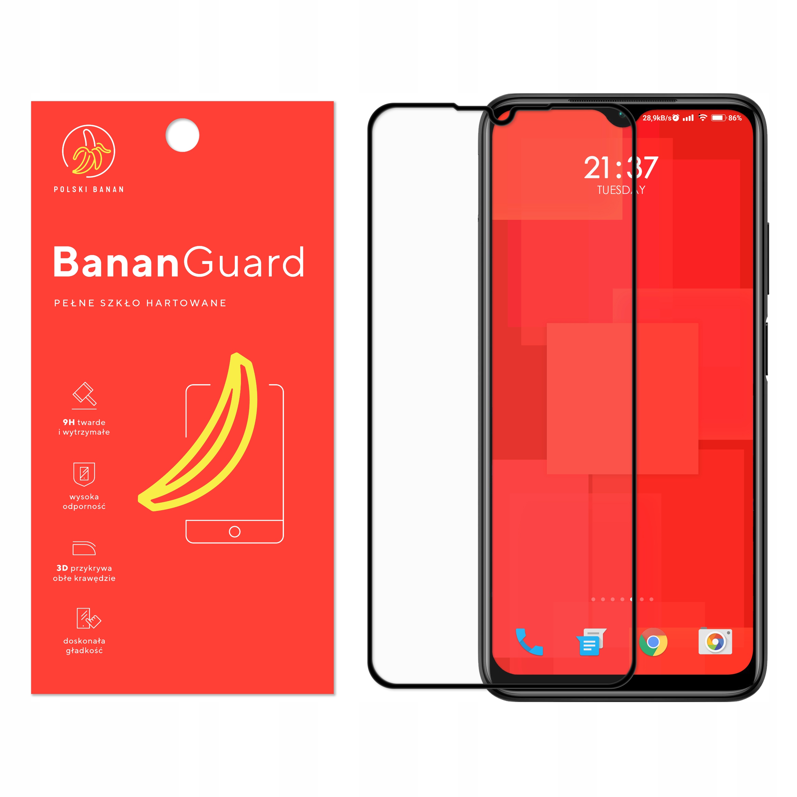 

Szkło Hartowane 3D Polski Banan do Xiaomi Redmi 9T
