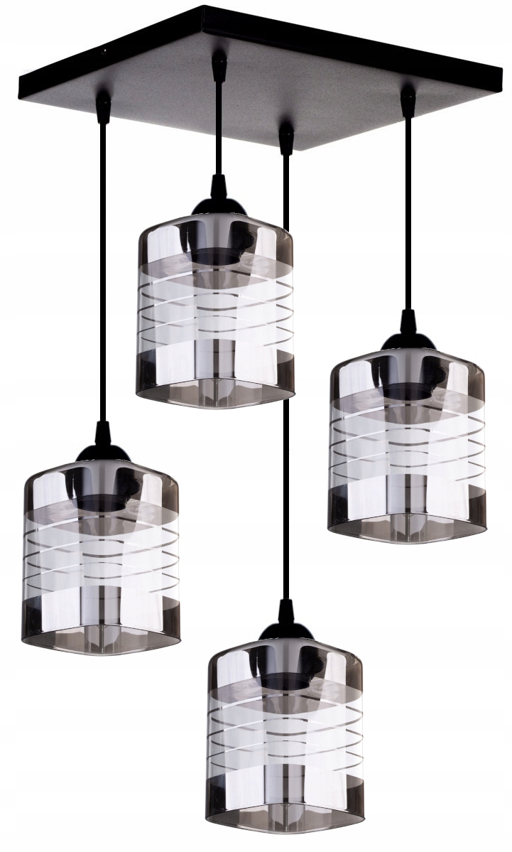 

Szklana Lampa Wisząca Sufitowa Żyrandol Plafon Led