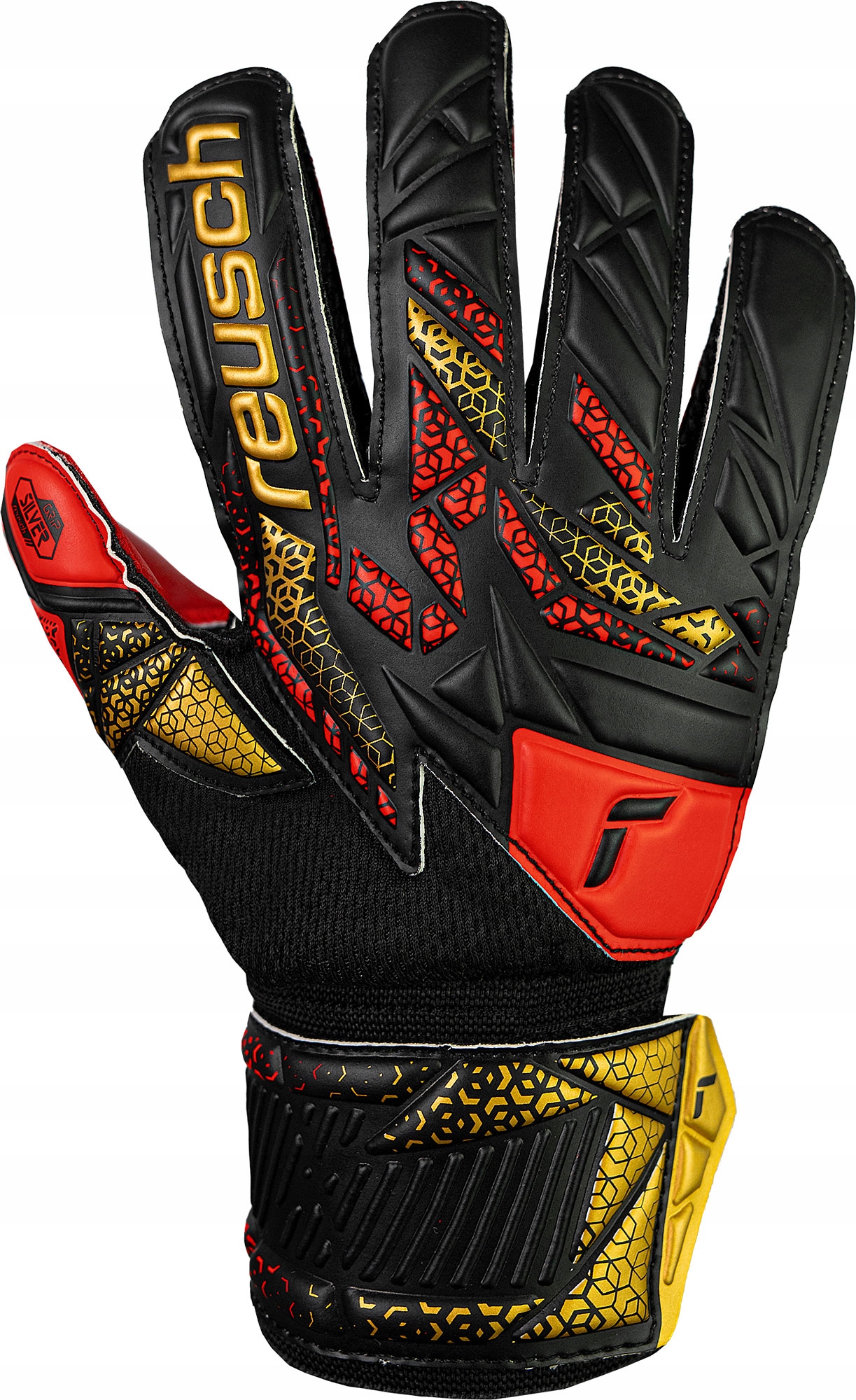 Rękawice Bramkarskie Reusch Attrakt Silver Junior 7075 Roz 7,5 Nadruk 2025