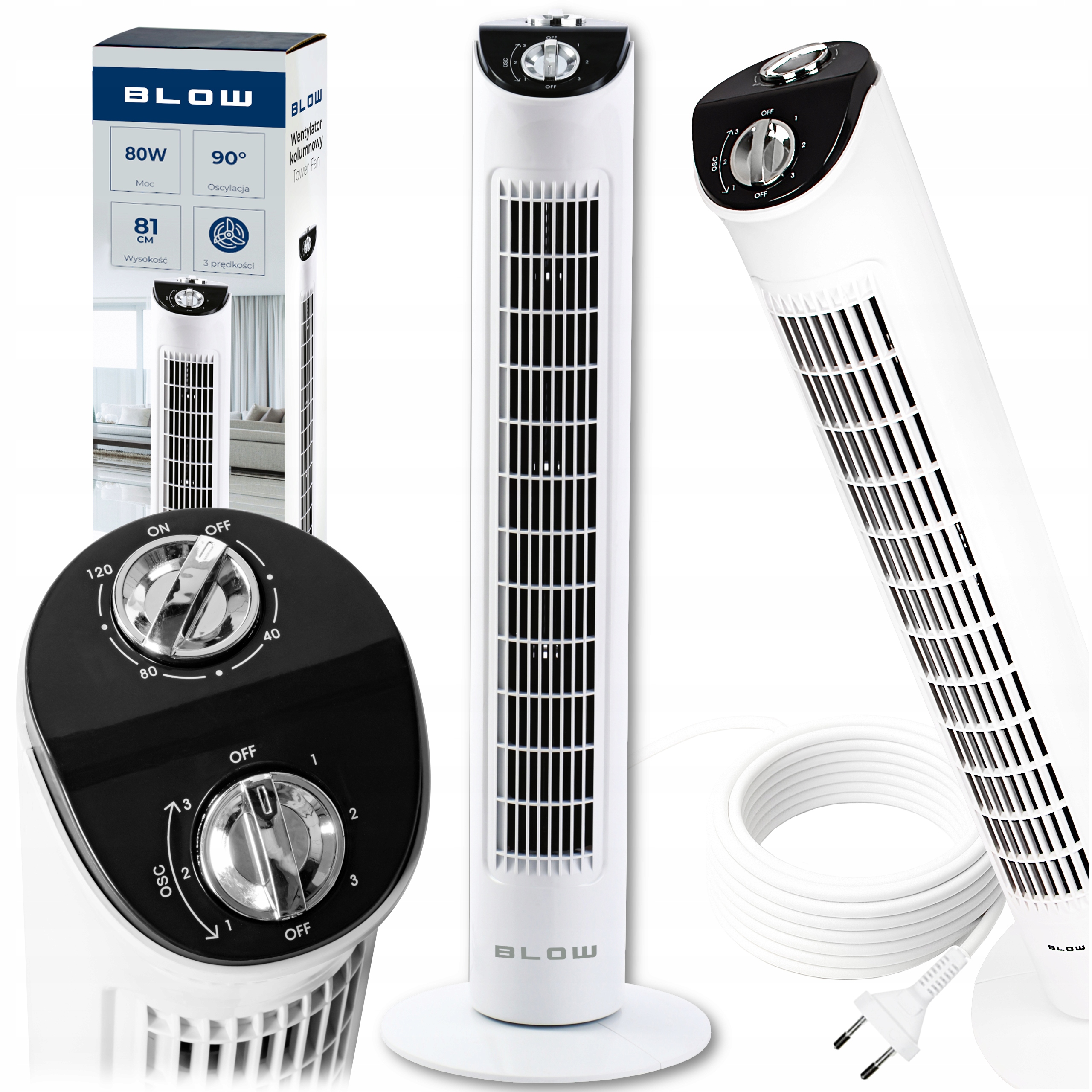 ВЕНТИЛЯТОР ПІДЛОГОВИЙ КОЛОННИЙ ВЕНТИЛЯТОР КЕРУВАННЯ ТАЙМЕРОМ 3 РЕЖИМИ КОЛИВАННЯ