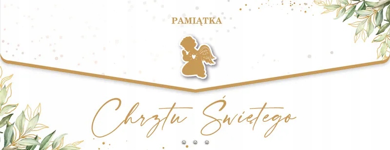 

Kartka Koperta na Chrzest z życzeniami cudna LUX90