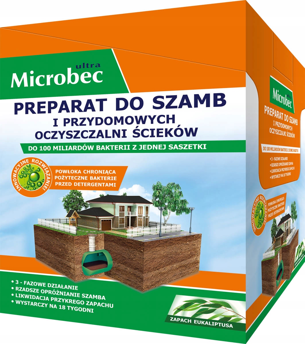 

Microbec Ultra bakterie do szamba Saszetki 18x25g