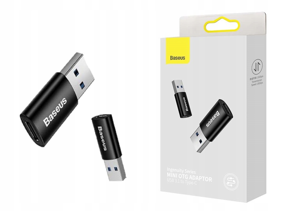 

Adapter Przejściówka Otg Baseus USB3.1 Do Usb-c Cz