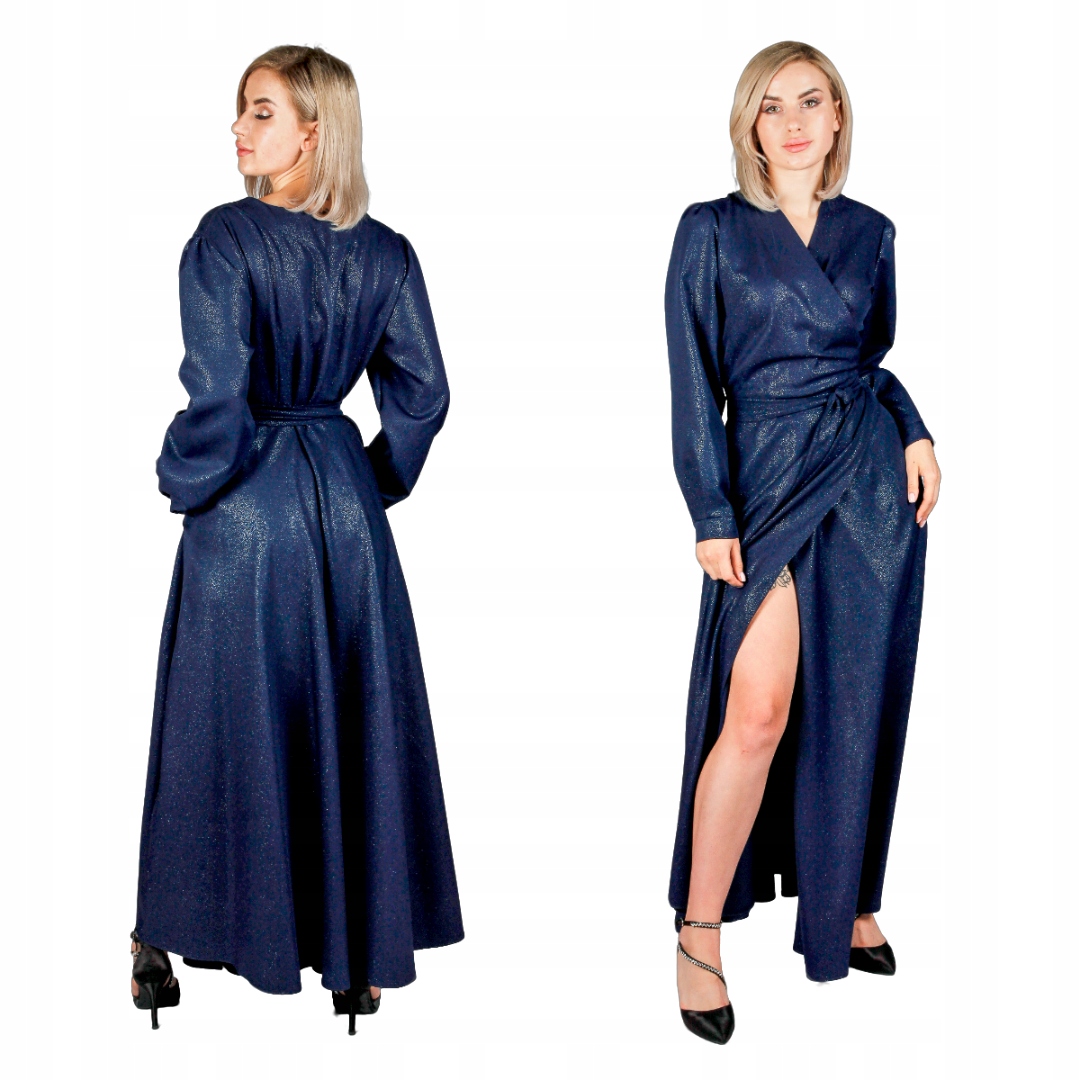 Šaty na Silvestra Maxi Kopertová tmavě modrá S64 XL/2XL