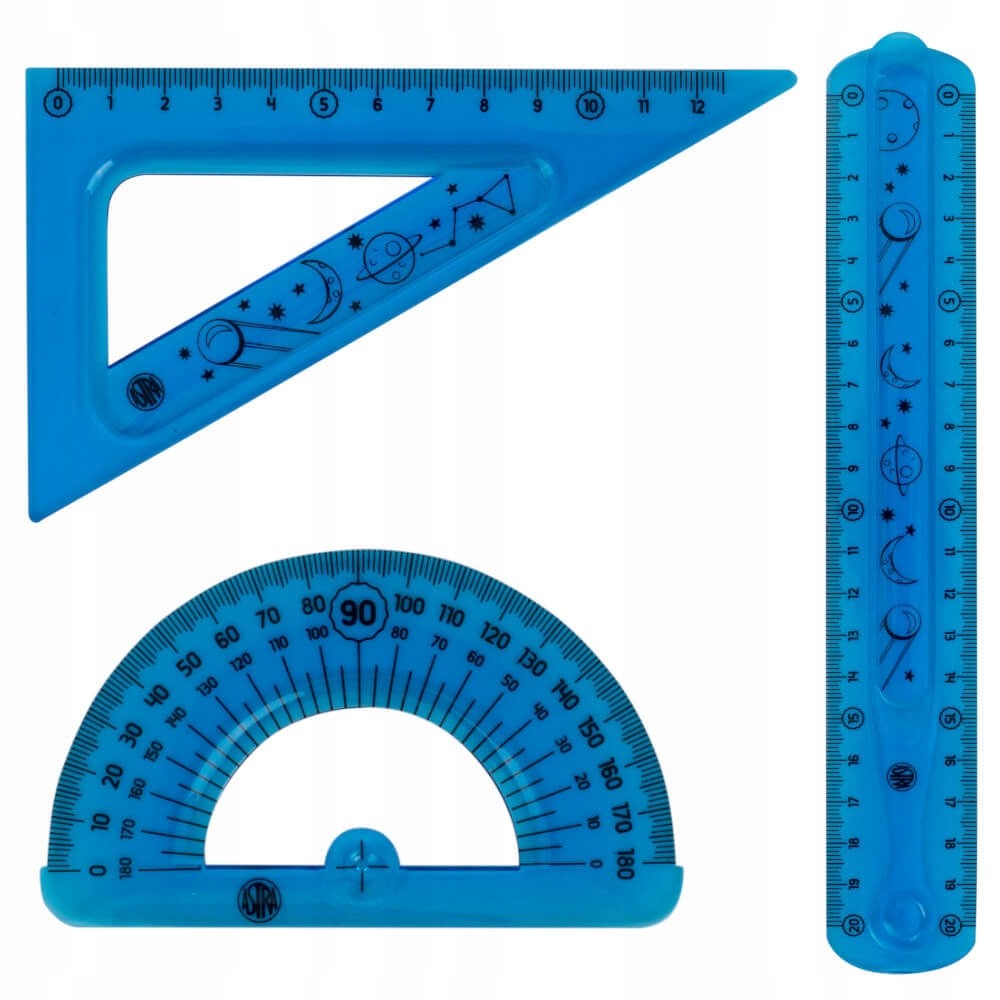 Zestaw geometryczny elastyczny gumowy 3el ASTRA Bohater / Bajka brak
