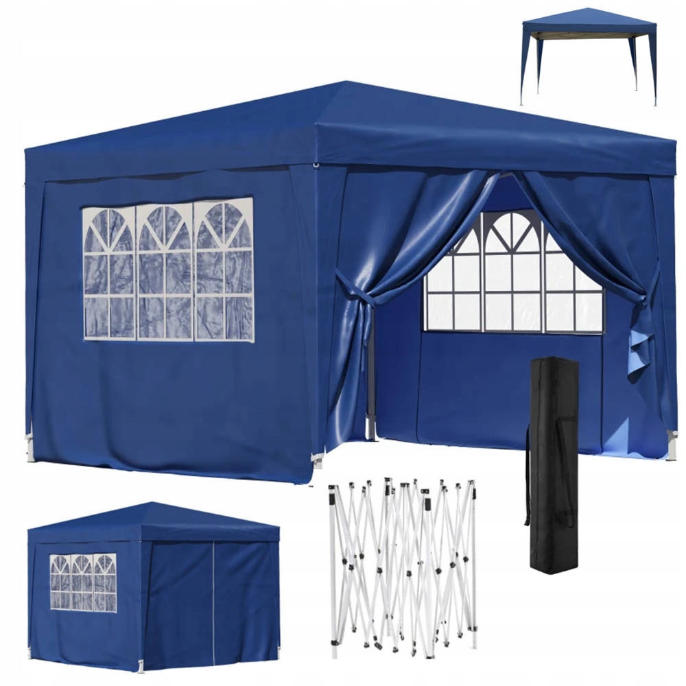 Záhradný Pavilón Expresový Obchodný Stan 3x3 m Automatický 4 Steny