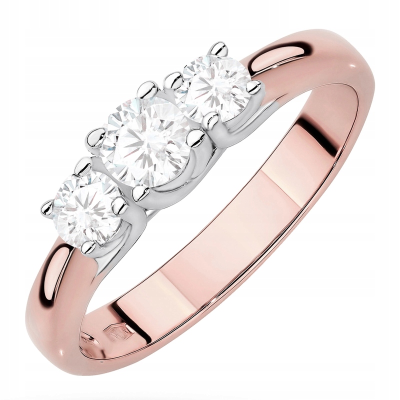 Zlatý Prstýnek pr. 585 14k Laboratorní diamanty 0,49ct