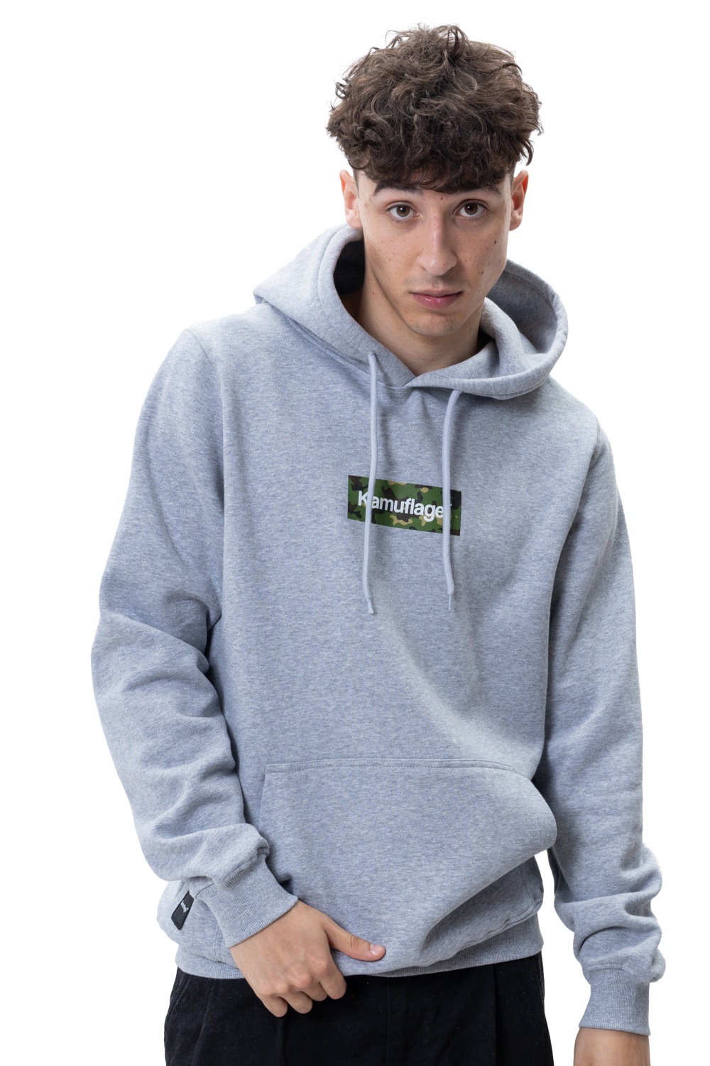 Mikina S Kapucí Kamuflage Boxlogo Military S