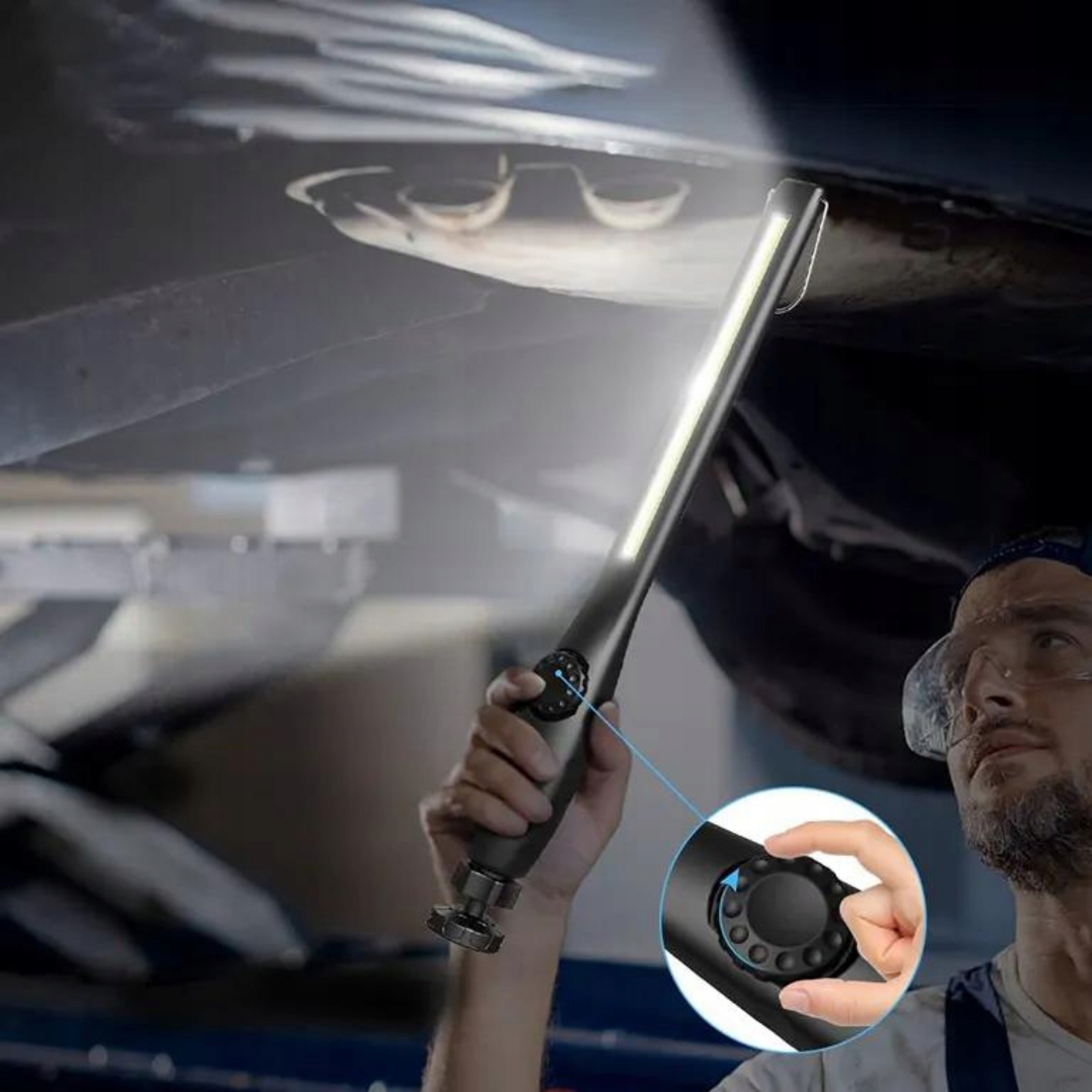 LATARKA WARSZTATOWA LED LAMPKA ROBOCZA I DOMOWA NA AKUMULATOR USB XXL Materiał inny