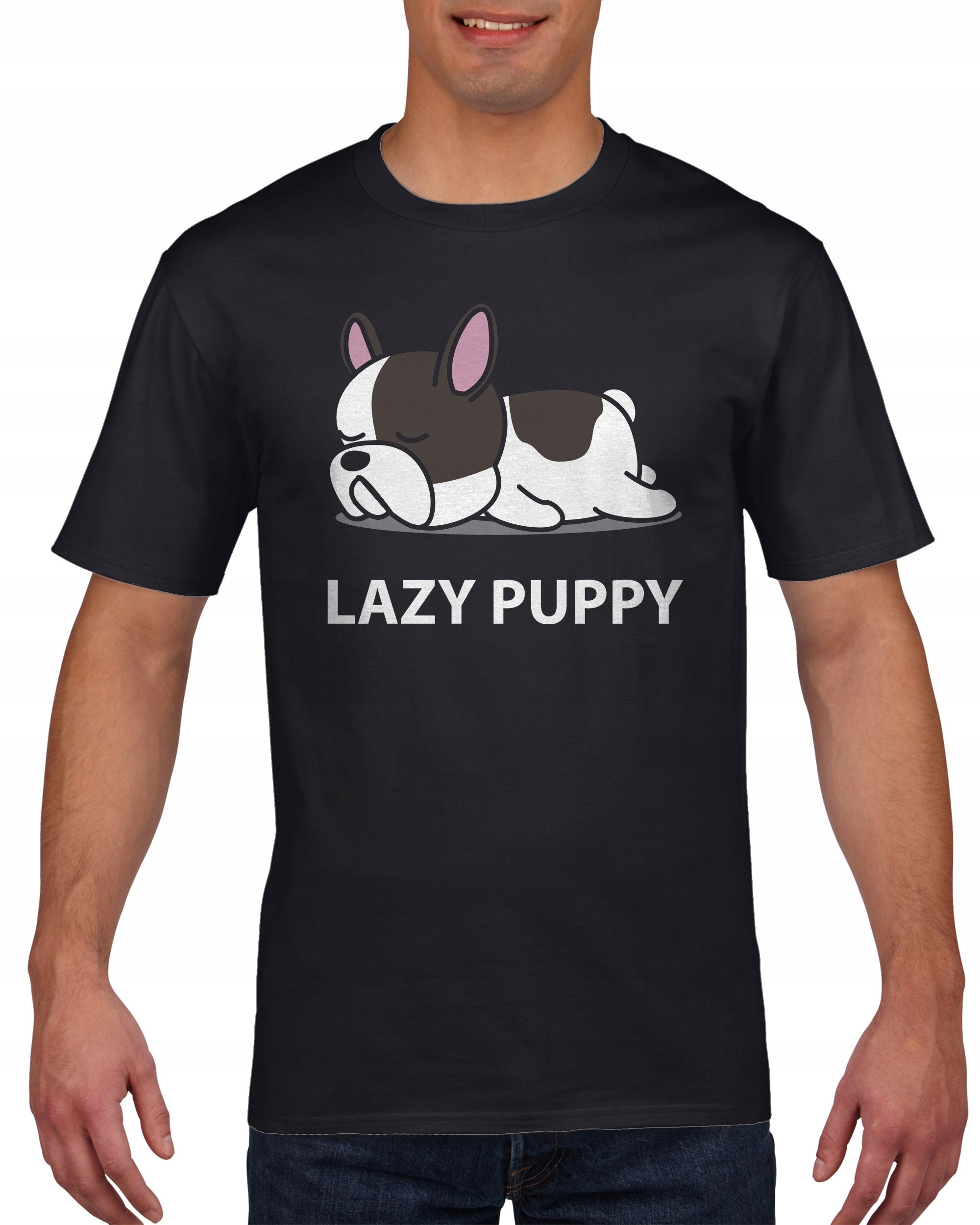 

Koszulka męska Leniwy Bulldog c XXL