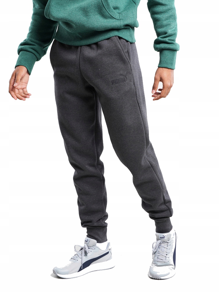 Puma Kalhoty M Ess Logo Pants Fl CL Grey