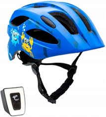 Crazy Safety Dziecięcy Kask Rowerowy z Lampką roz. 54-58 cm