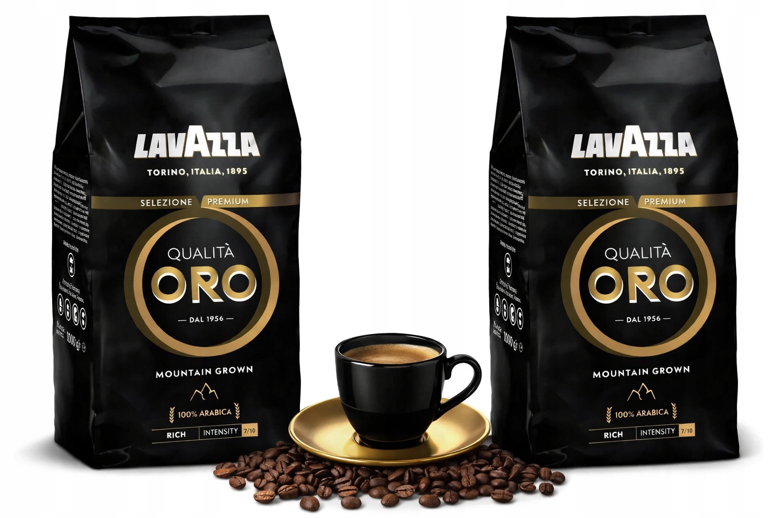 Levně Káva Arabica Lavazza Qualità Oro Mountain Grown 1000 g Set 2 Kusů