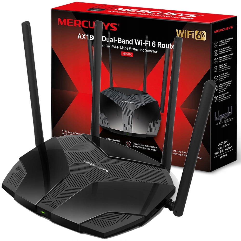 

Mocny Szybki Router Wifi 6 AX1800MB/s Vpn 5GHz