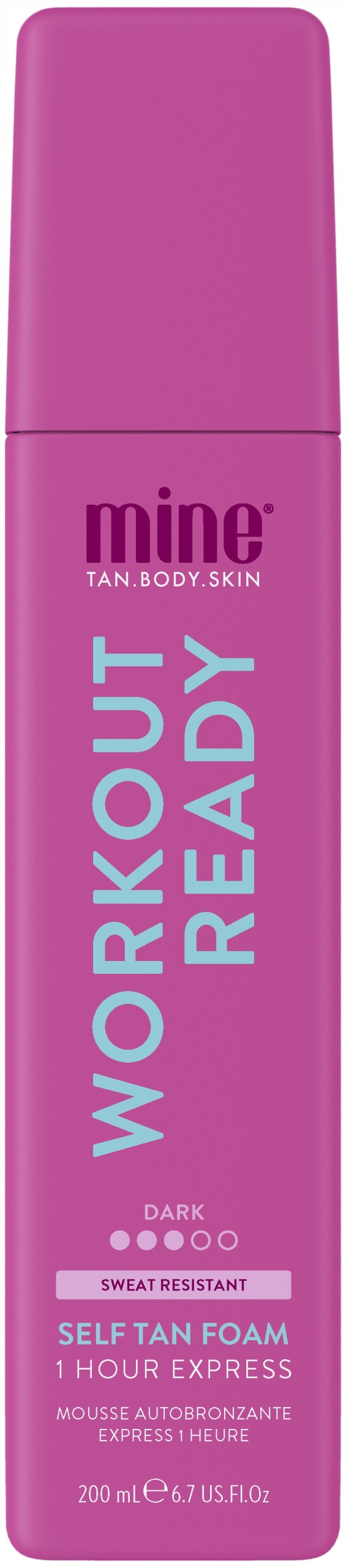 MineTan Workout Ready Samoopalovací pěna na tělo Dark 200 ml