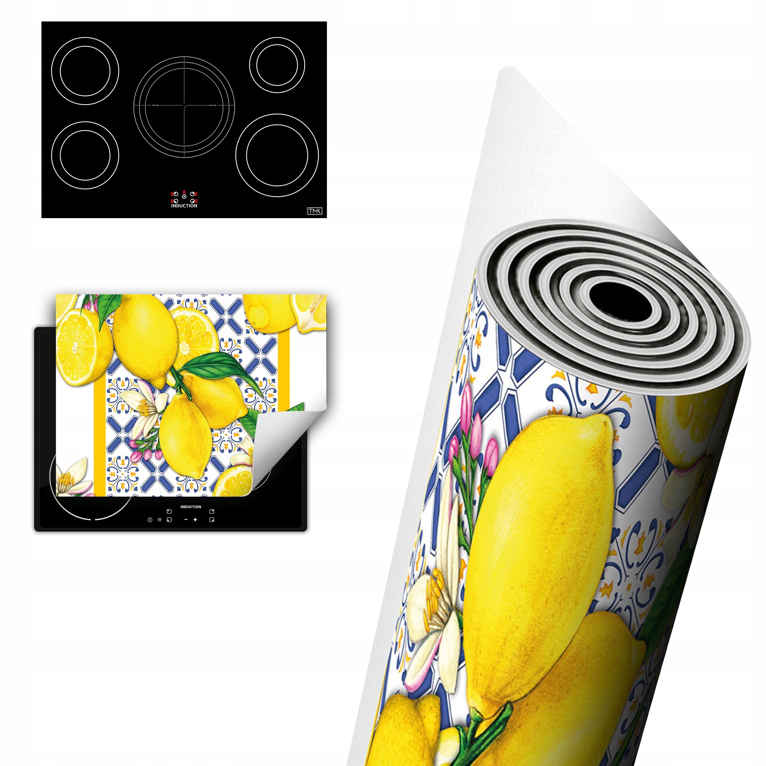 Vinylová Ochrana Na Indukci Deska 80x52 mozaika citron