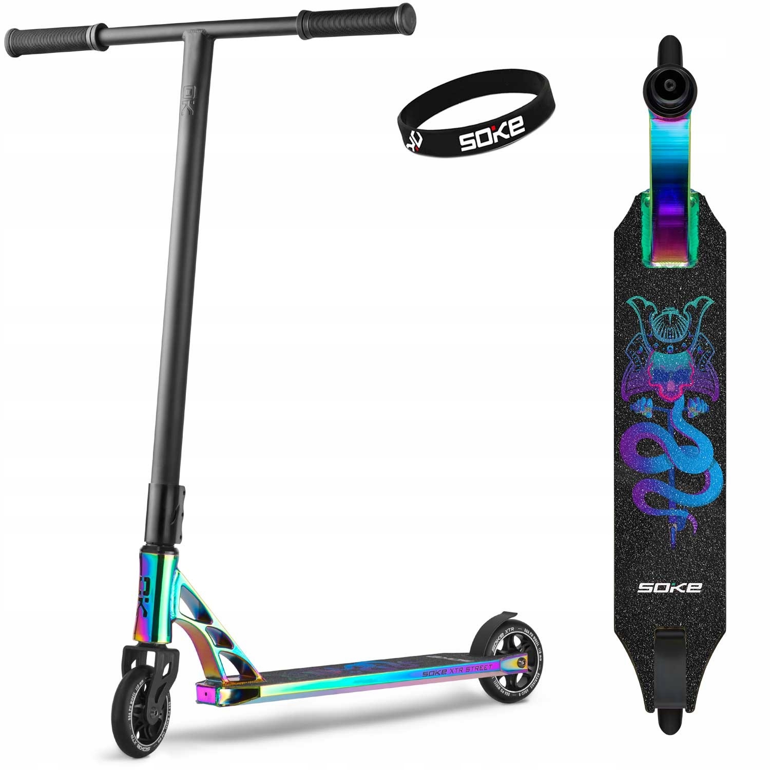 Hulajnoga wyczynowa Soke Xtr street rainbow