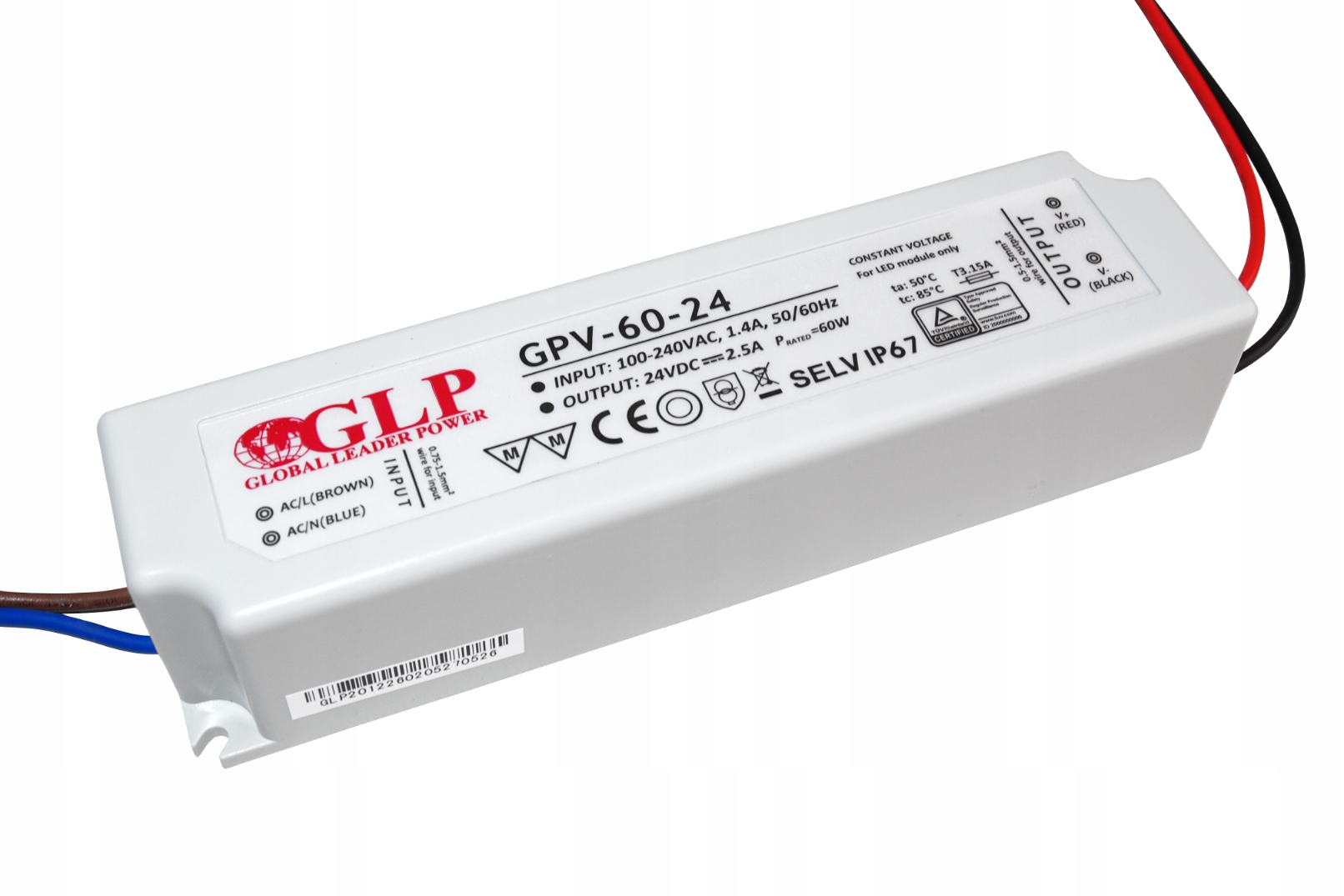 

Zasilacz Glp 60W 2.5A 24V IP67 GPV-60-24
