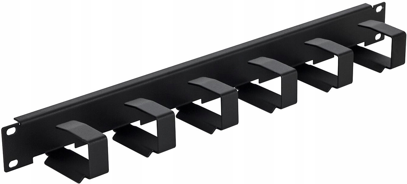 Triton 19' vyvazovací panel 1U, 6x vyvazovací háček 70x27mm, černý