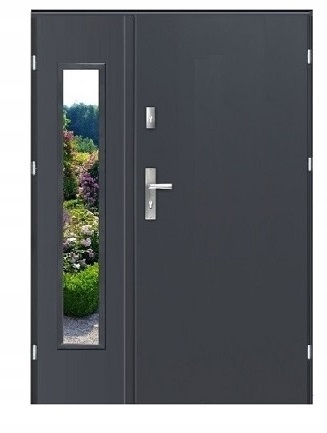 Vnější dvoukřídlé ocelové dveře Vena Duo 140 cm, barva pravá/levá