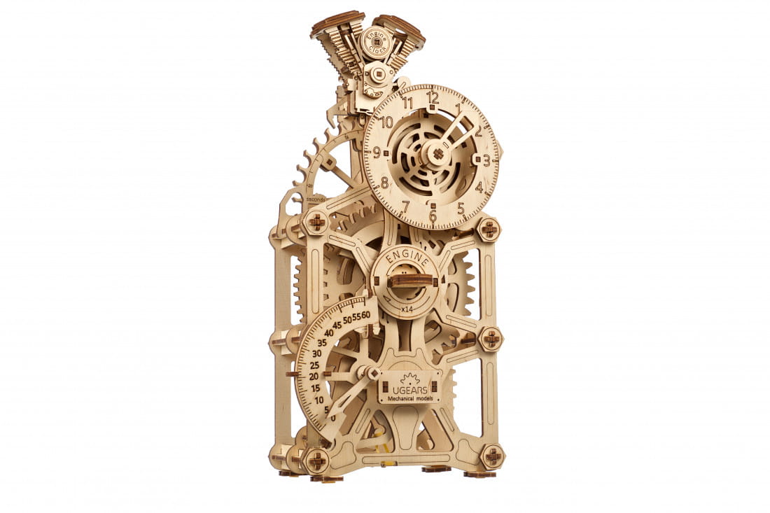 Zegar Engine Clock Ugears drewniany model 3d EAN (GTIN) 4820184121843
