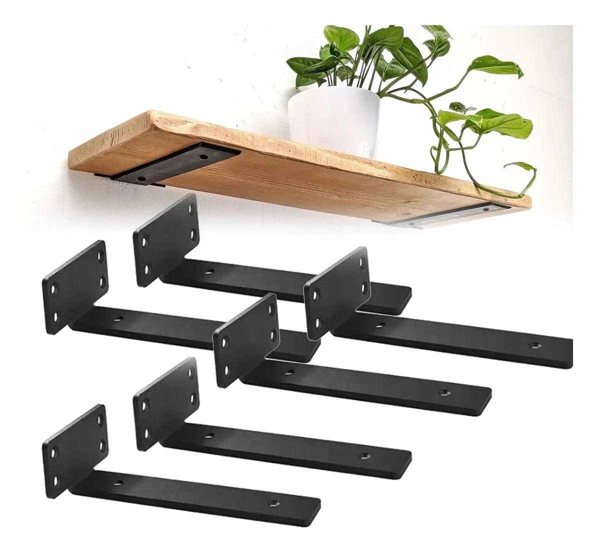 Držáky pro polic police Skrytý L nosnost 75 kg odolný vůči korozi a rzi