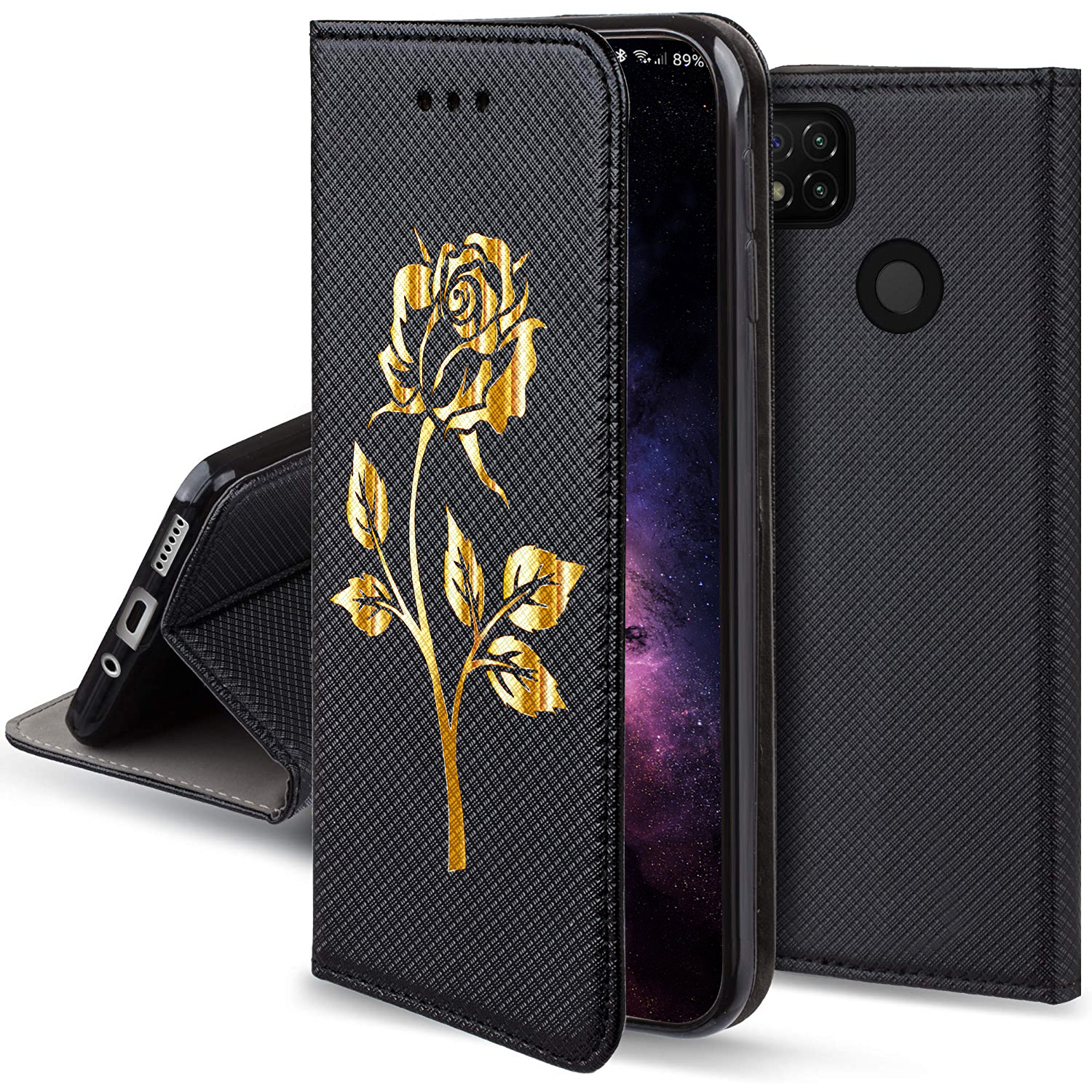 Etui MAGNET ROSE Case do Xiaomi Redmi 9C + SZKŁO
