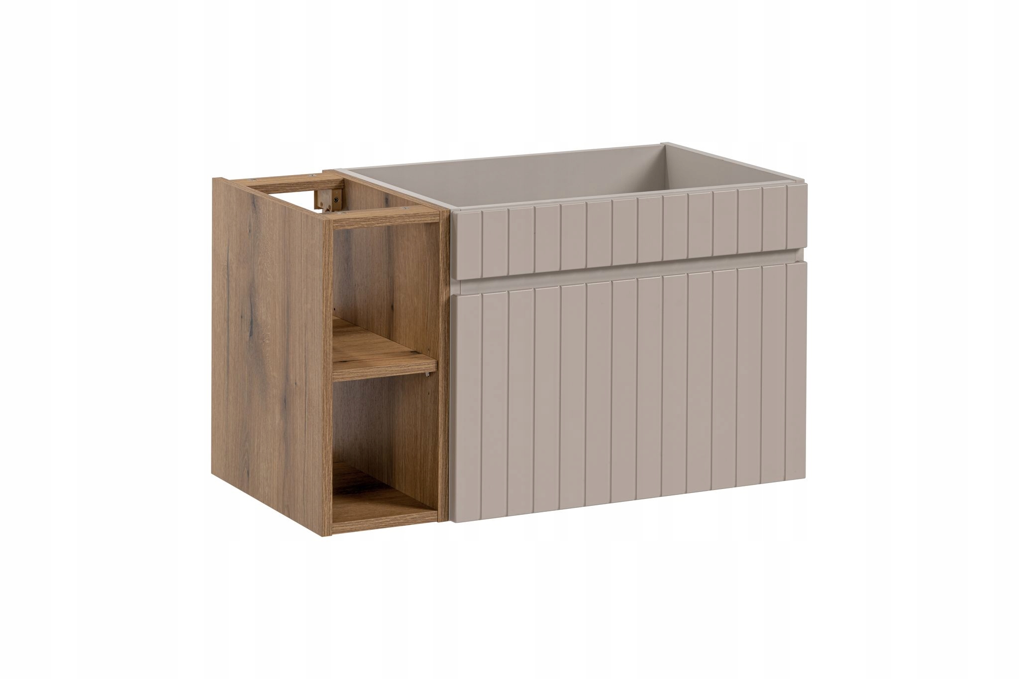 Szafka łazienkowa wisząca 80cm kaszmirowa szuflada