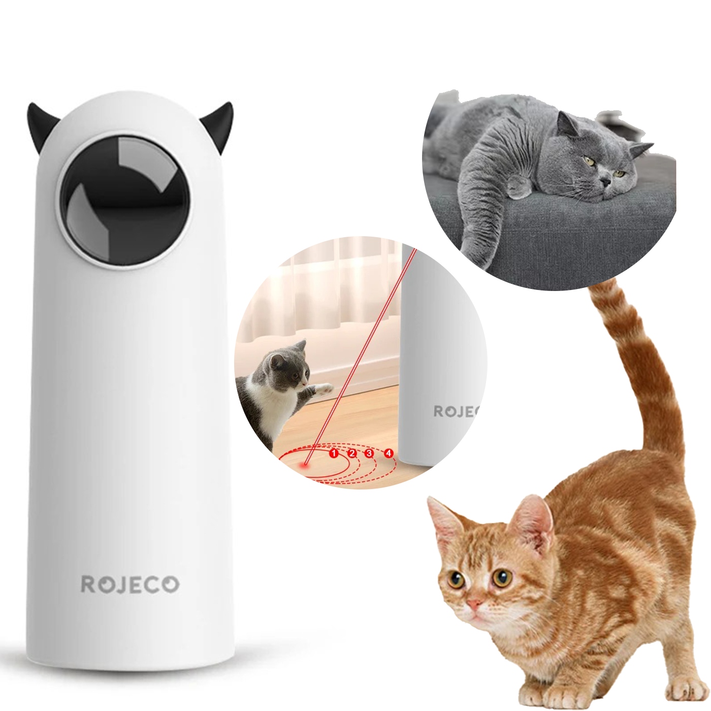Interaktivní Hračka Pro Kočky Psa Laser automatický 3 režimy
