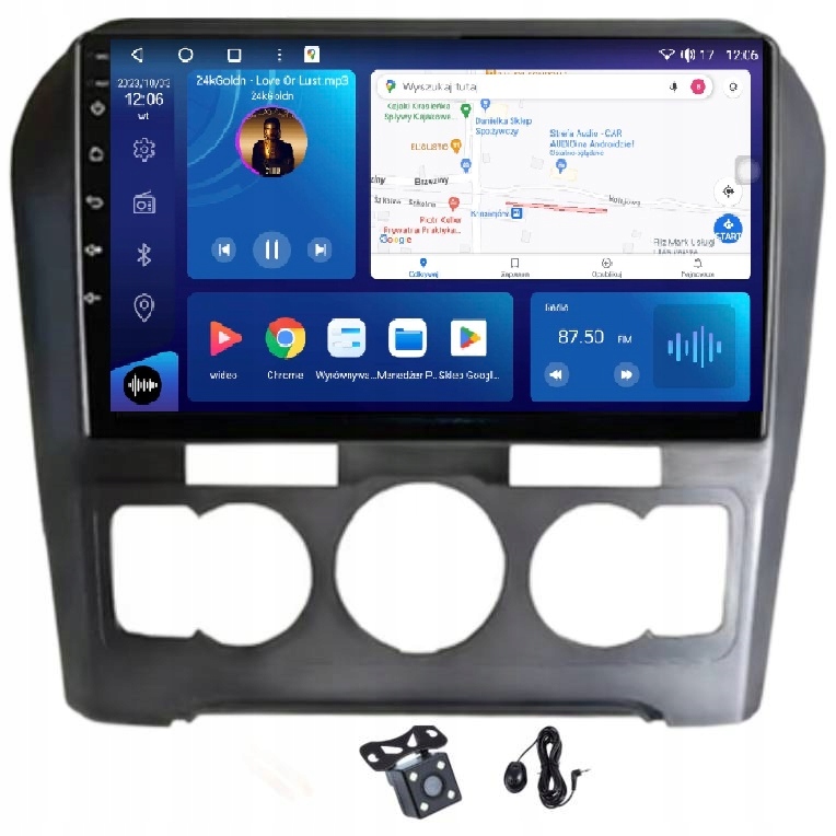 Rádio Android Navigácia Qled Carplay Lte Gps Dsp 128GB Citroen C4 2 15-18