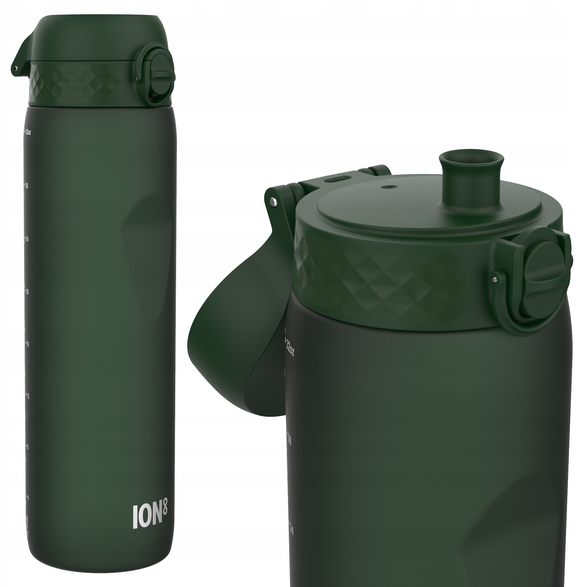 Duży Bidon Na Wodę Ciemny Wojskowy Zielony Na Siłownię Sportowy ION8 1 l