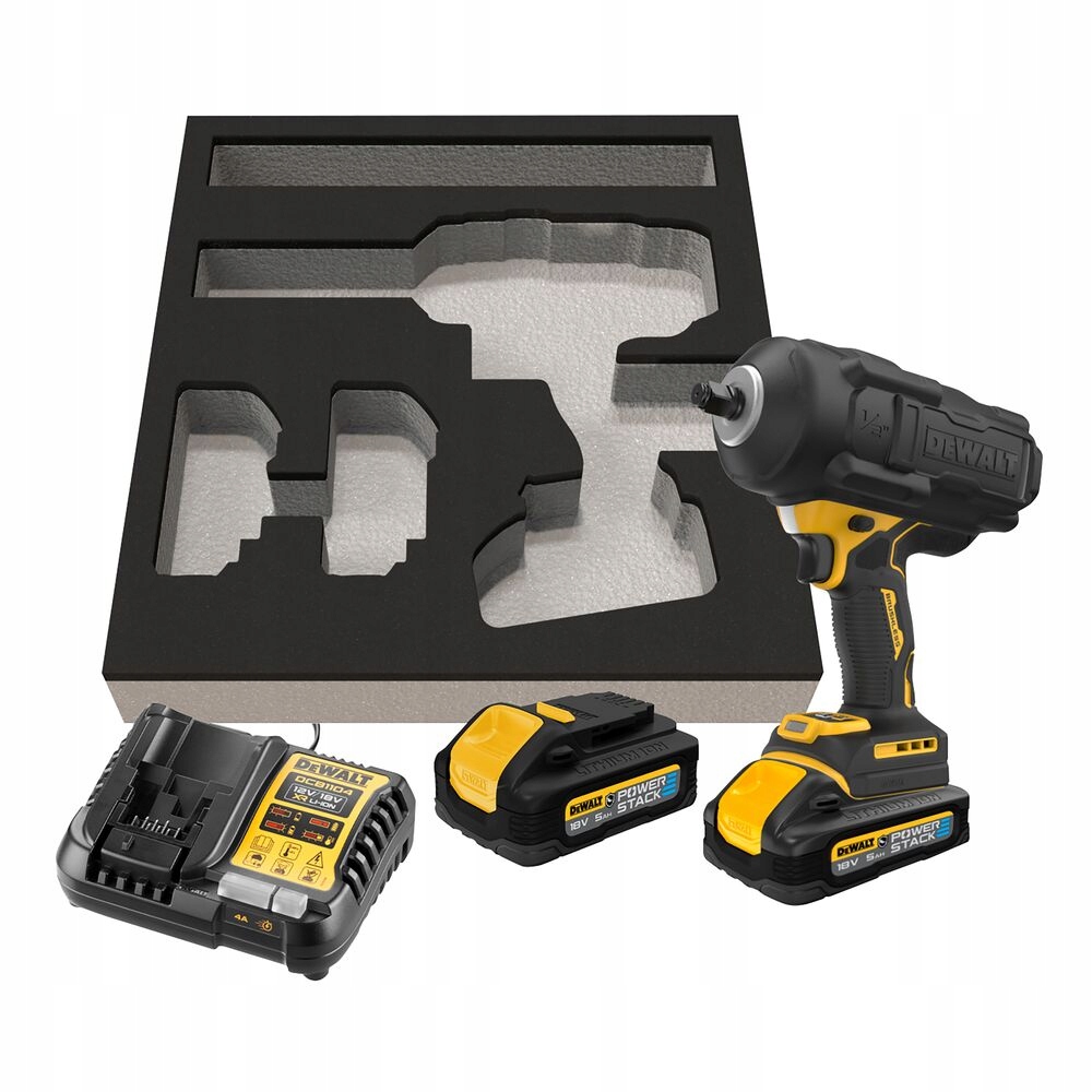 akumulátorový rázový uťahovák 1/2'', 1626 Nm 18V 2x5,0Ah DeWalt [DCF961H2G-QW]