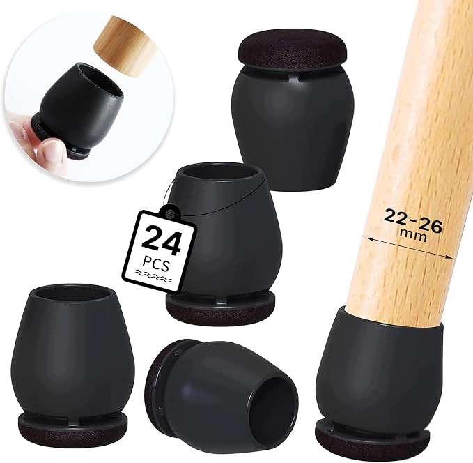 Rchyfeed Ochranné návleky na nohy na židli 24 ks (3 cm, kulaté)