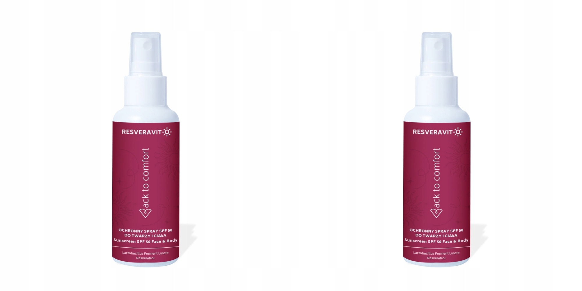 2x Back To Comfort Ochranný sprej Spf 50 Resveravit-C 125 ml