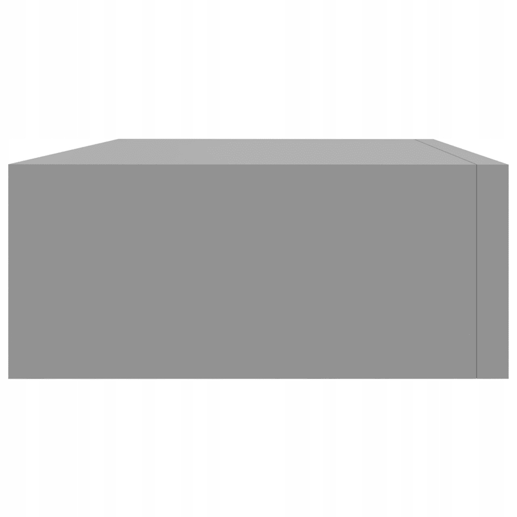 Półka ścienna z szufladą, szara, 40 x 23,5 x 1 Szerokość mebla 40 cm