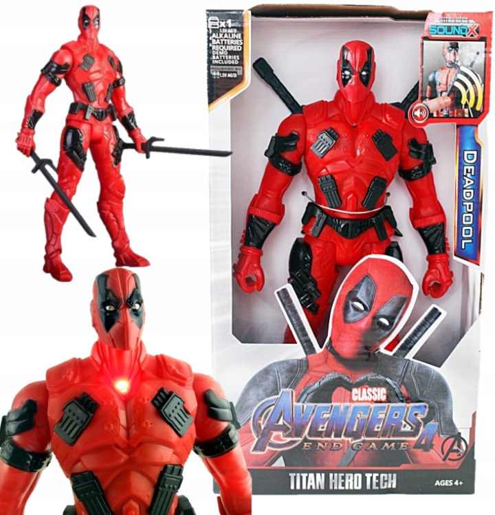 

Duża Figurka Deadpool Dźwięk Interaktywna 30CM