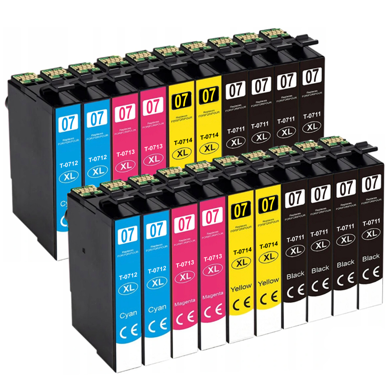 

20 Tusze Do Epson Stylus DX4400 S20 SX218 T0711 XL