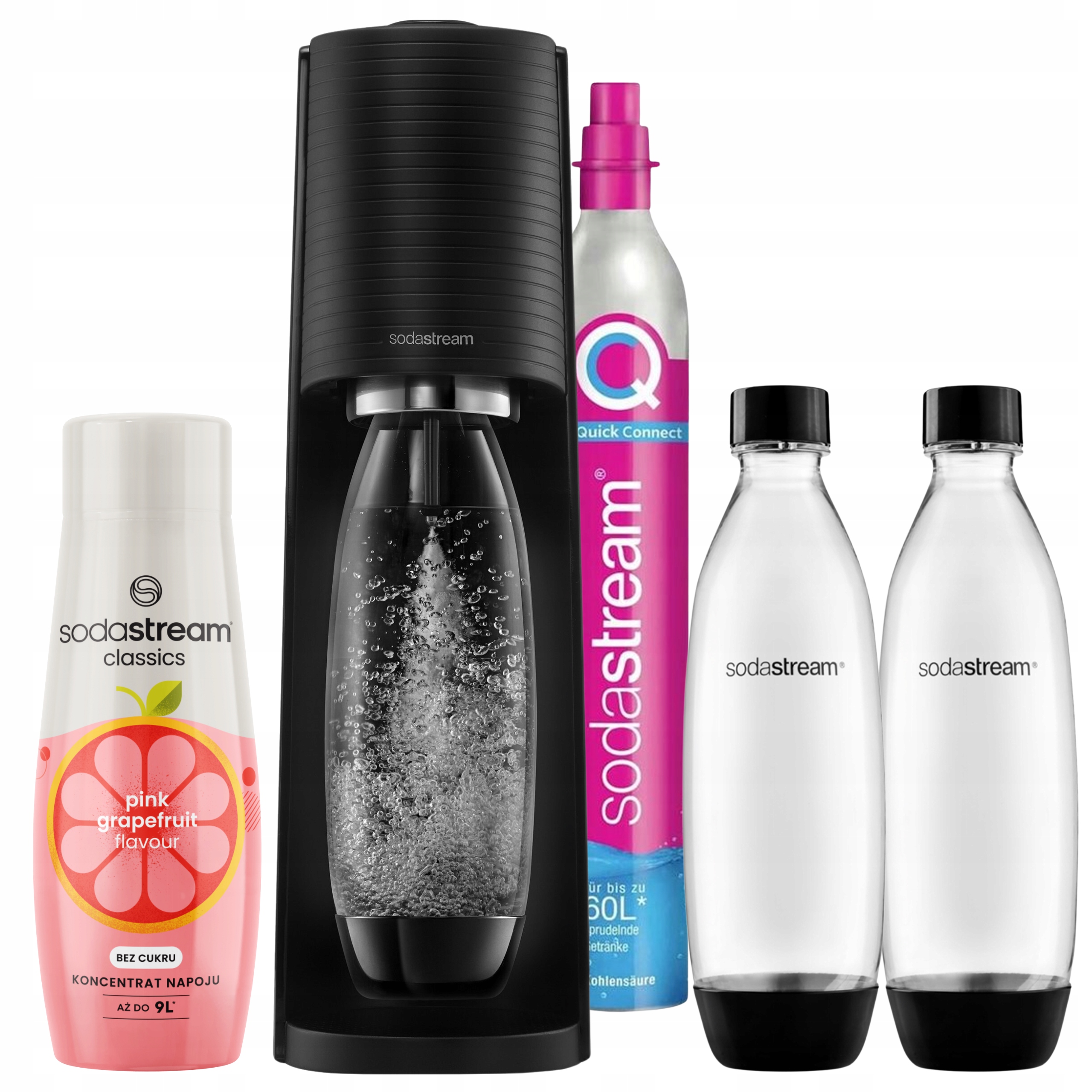 Saturátor SodaStream Terra na plynovanie vody 2 fľaše sirup Grapefruit