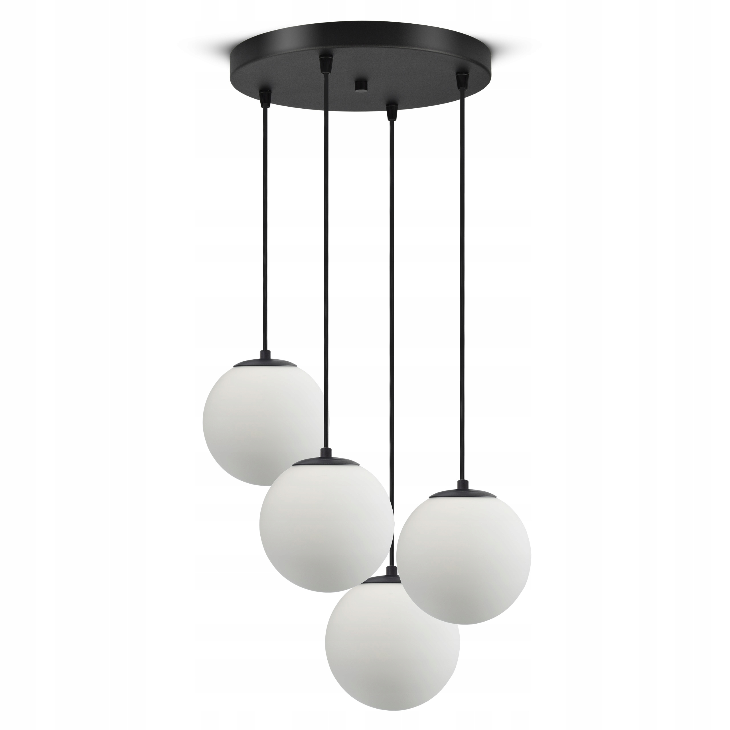Lampa Sufitowa Wisząca Żyrandol Full Globe Glass 561-EZ4 G9 Białe kule Led