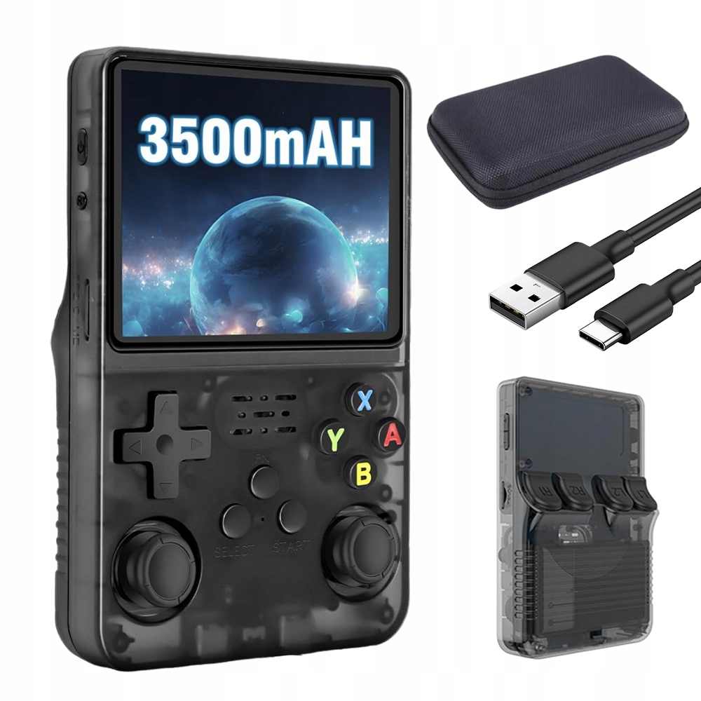 Przenośna Konsola Mobilna 3.5 Ips R36S 64BIT 1.5GHZ 16GB Pamięć 21000 Gier