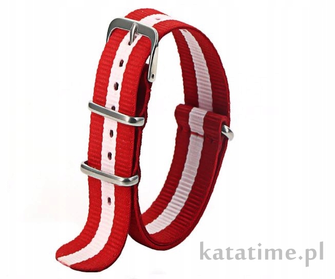 PASEK DO ZEGARKA typu NATO 22 mm wodoodporny, VEGE nylonowy jednoczęściowy