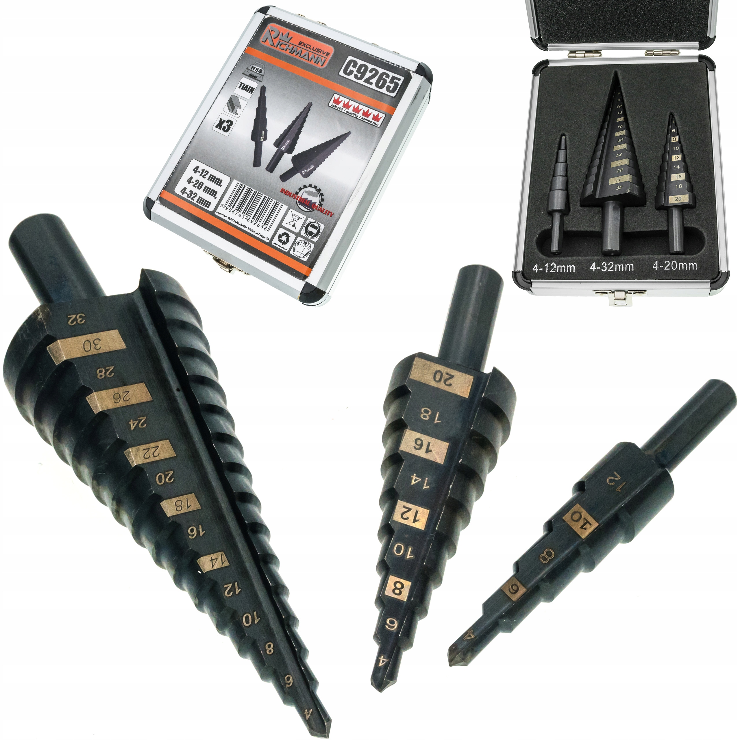 

Richmann Wiertła Stopniowe Do Metalu 4-32MM Hss