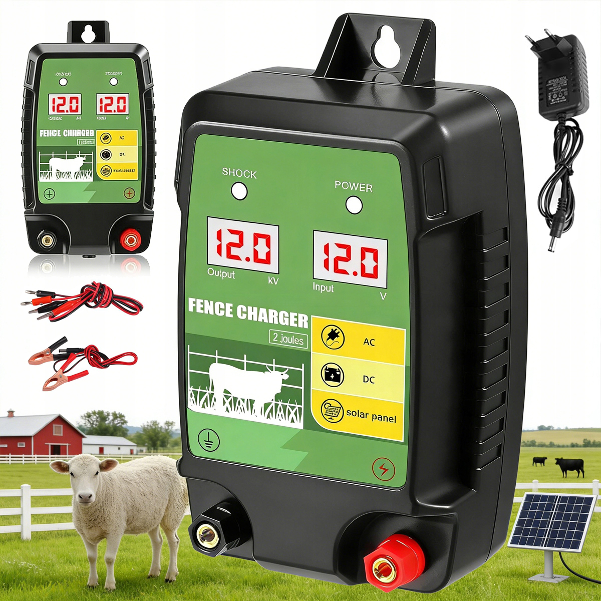 ELEKTRYZATOR OGRODZENIA 12 V ZASIĘG STEROWANIA 15 KM WYSOKA WYDAJNOŚĆ