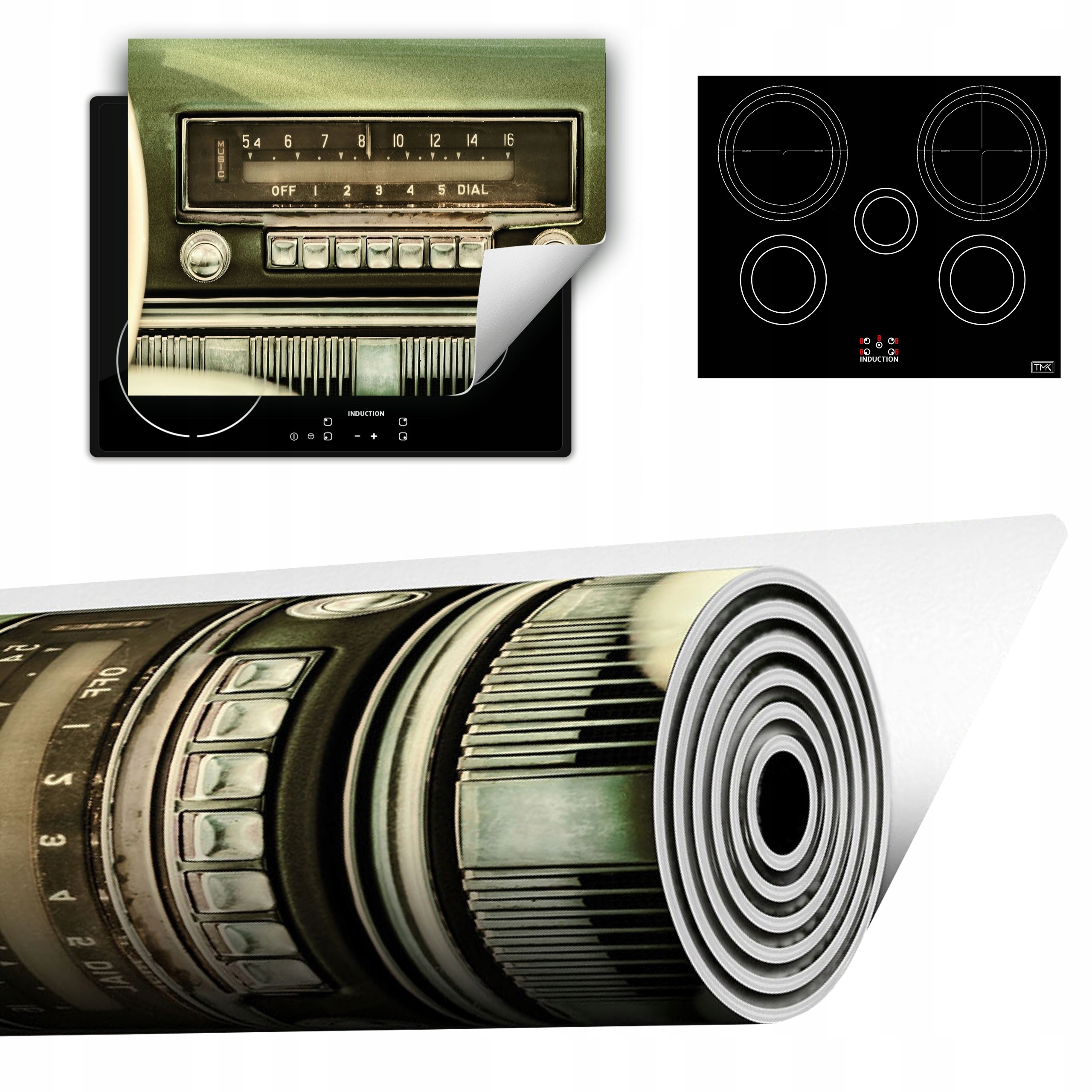 Vinylová Podložka Do Kuchyně Více Místa 70x52 Rádio auto