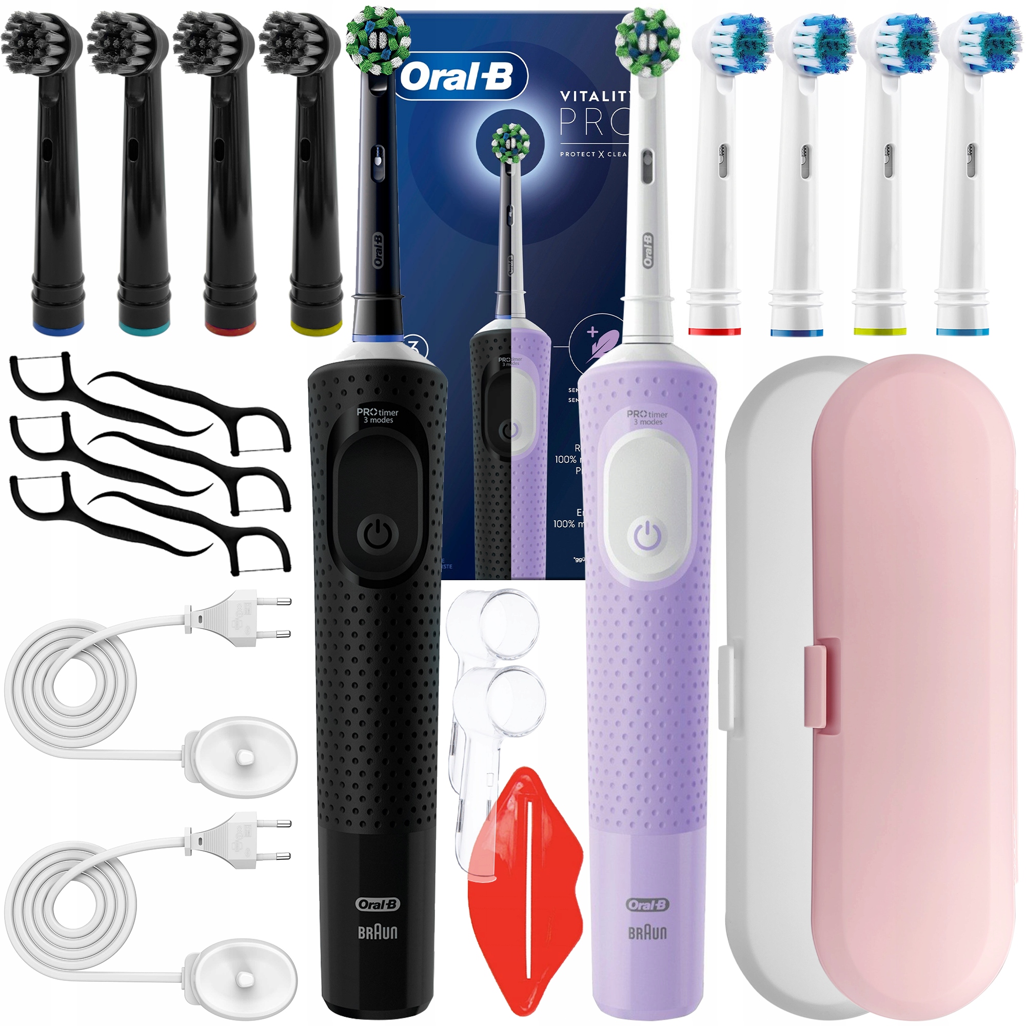 Zestaw Szczoteczka Elektryczna Oral-b Vitality Pro D103 Black Lilac Dwupak