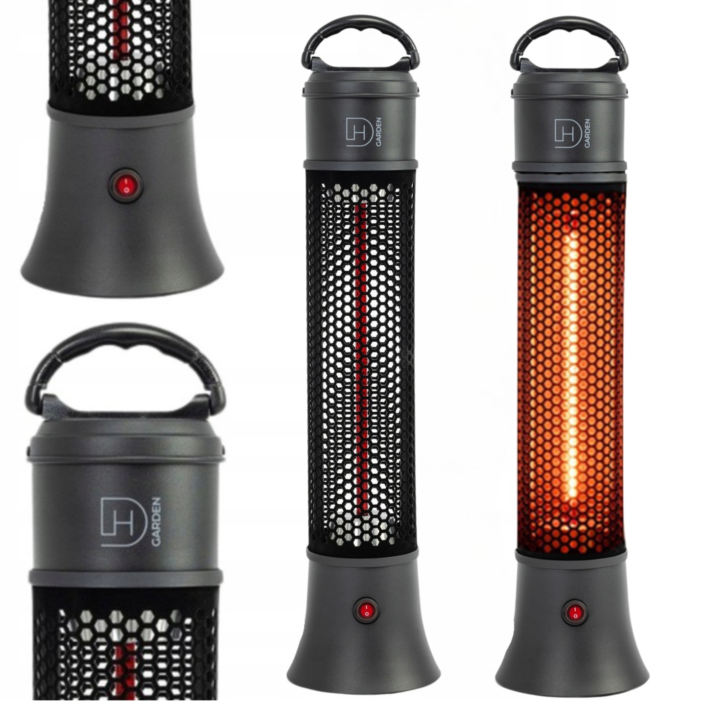 Grzejnik Elektryczny Na Podczerwień Promiennik Ciepła Lampa Grzewcza 1200W