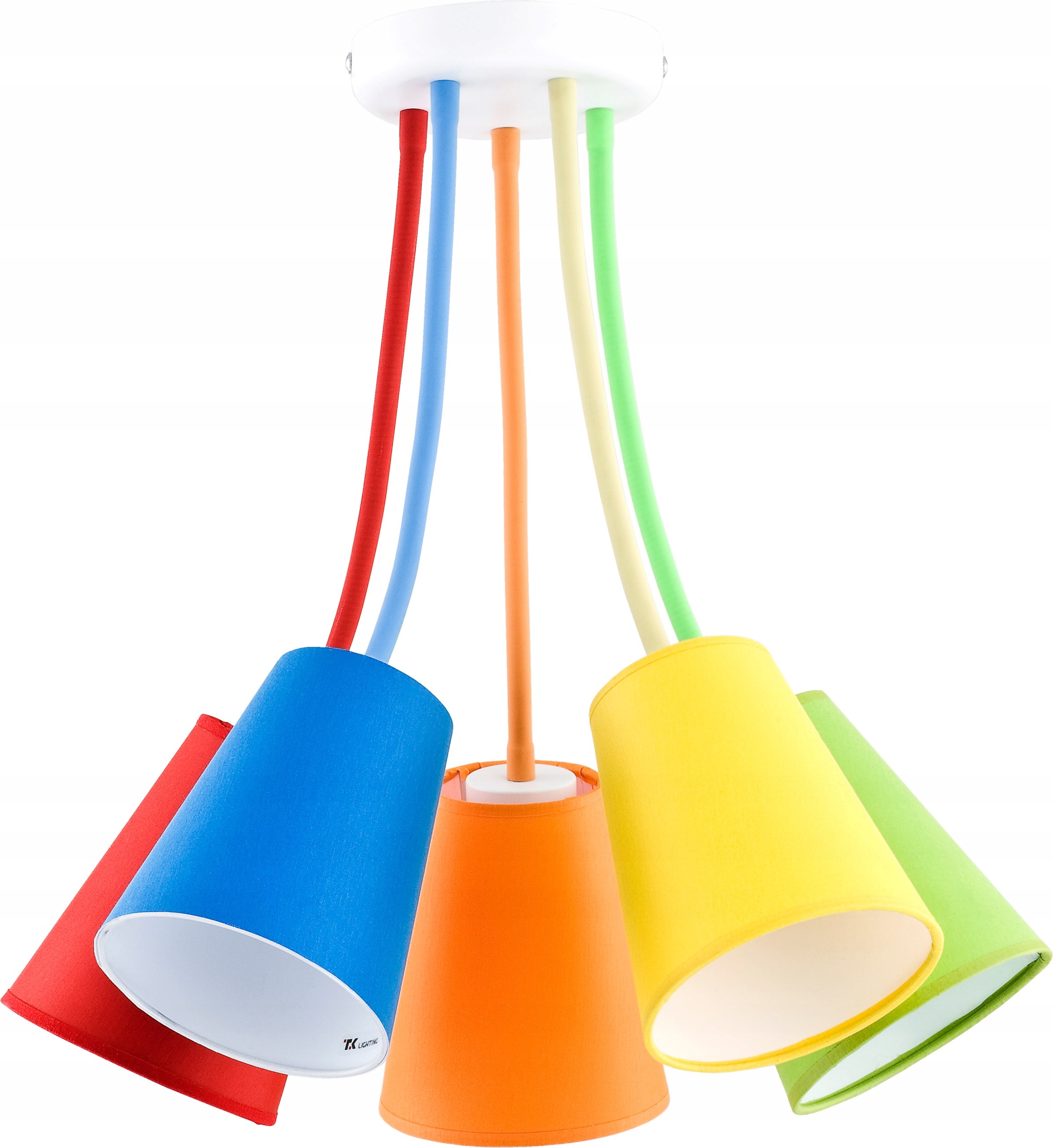 Lampa Wisząca Zwis Tk Lighting Wire 2107 Kolorowe Klosze