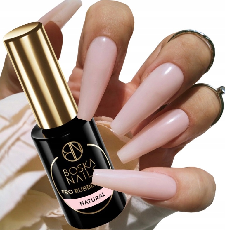 Boska Nails Pro Rubber Base Kauczukowa Baza Hybrydowa Natural 10 ml